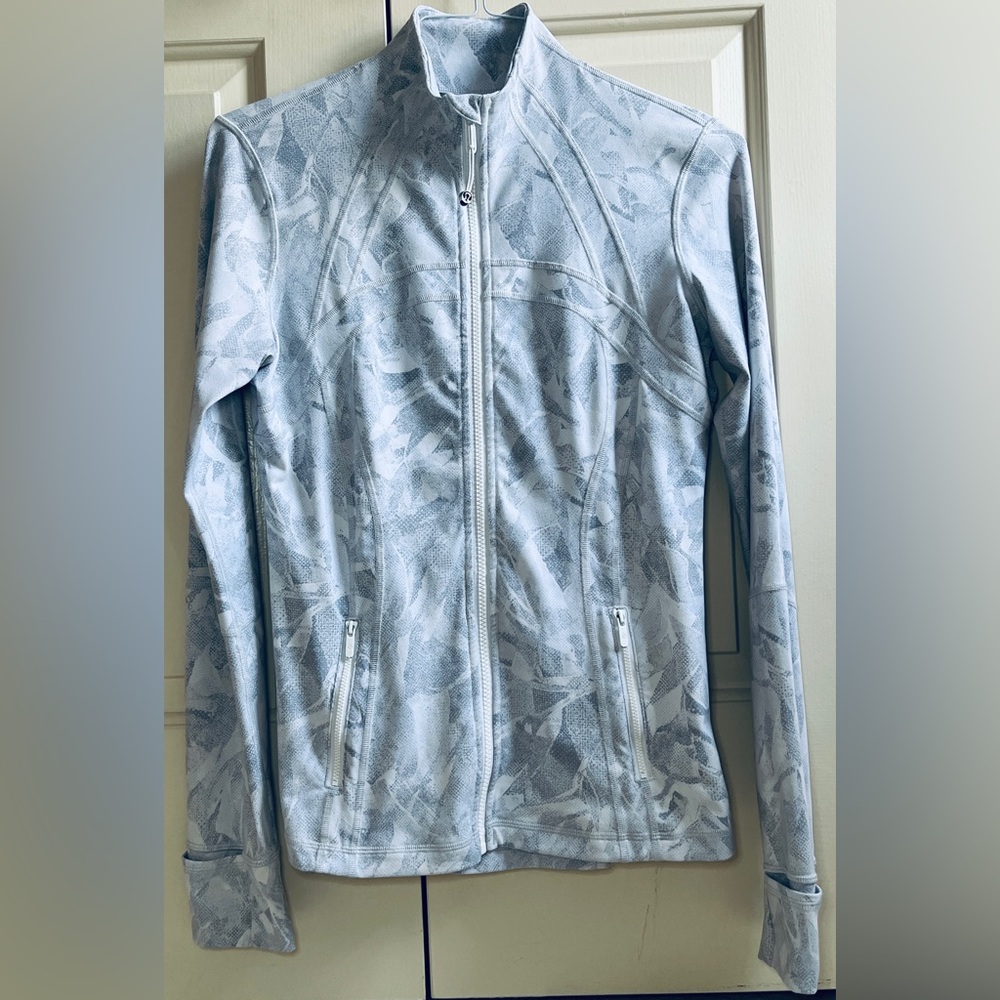 🍒LULULEMON DEFINE JACKET sz 10 JASMINE WHITE Gray MULTI Eternal Starlight *LUON